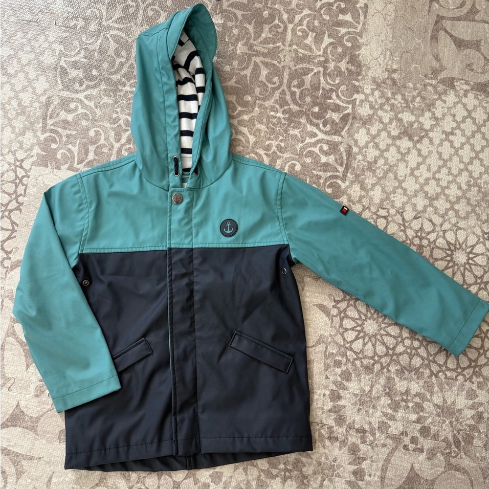 Batela Blue Hooded Kids Raincoat